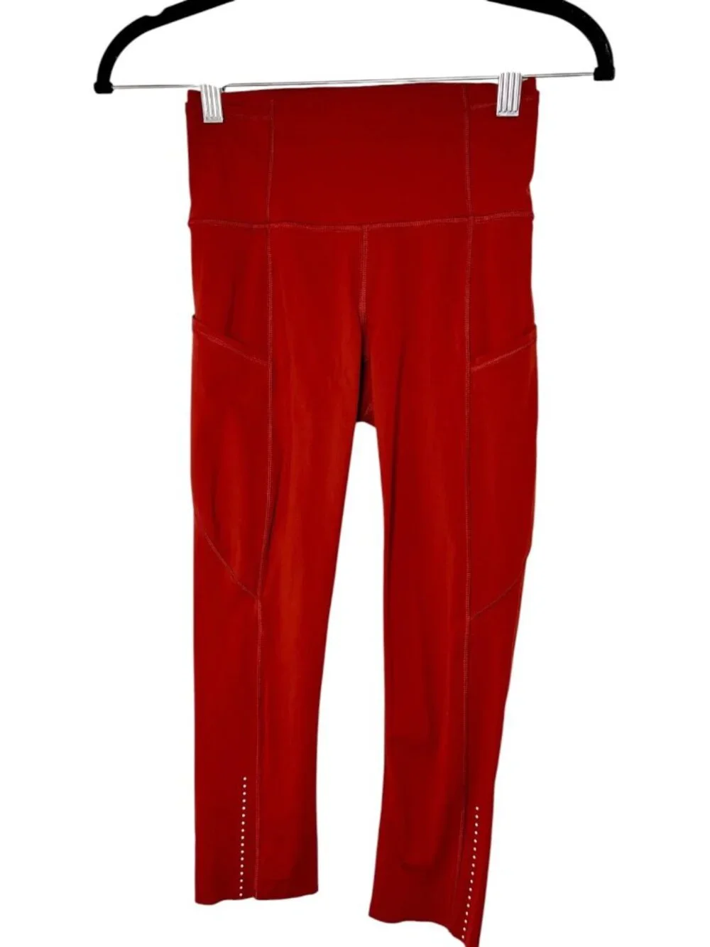 Lululemon Red Fast and Free High-Rise Crop 19